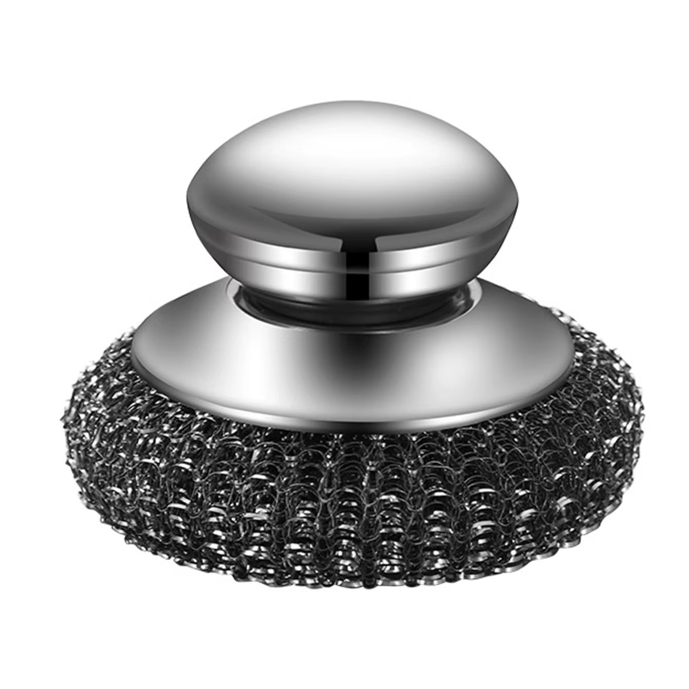 Steel Wool Scrubber with Handle Stainless Steel Cleaning Brushes Cleaning Dishes Stock Pots Pans Griddles Grills