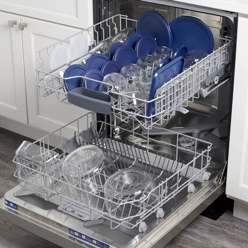 Clear Glass Food Storage Container Set 30 Pieces with Navy Airtight Lids Microwave Dishwasher Safe Ideal Kitchen Organization