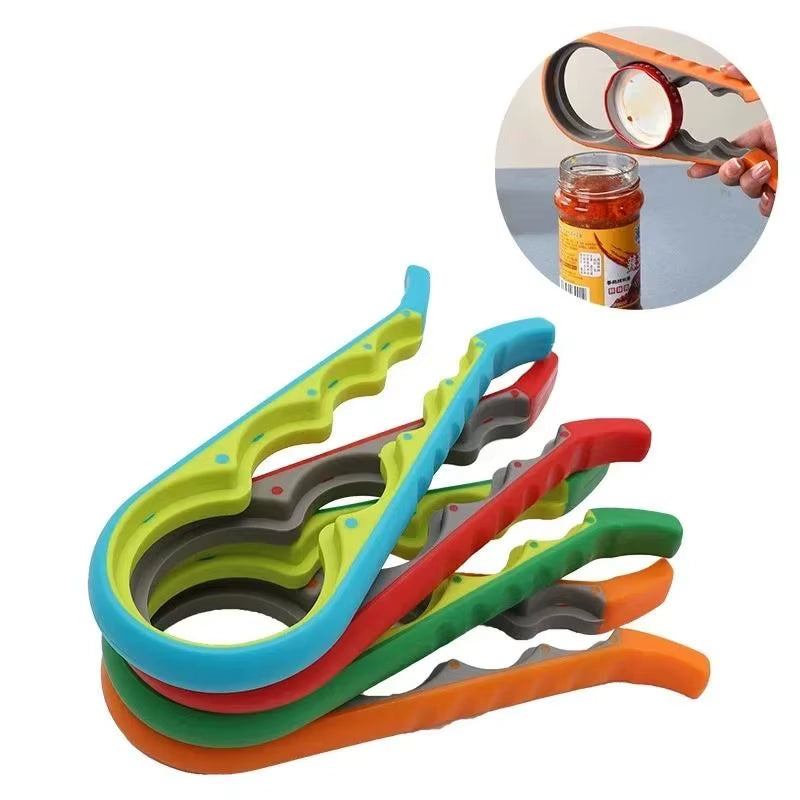 4 in 1, 1Pc Non-Slip Grip Multi-Purpose Can Opener for Beer Bottles and Home Kitchen Use
