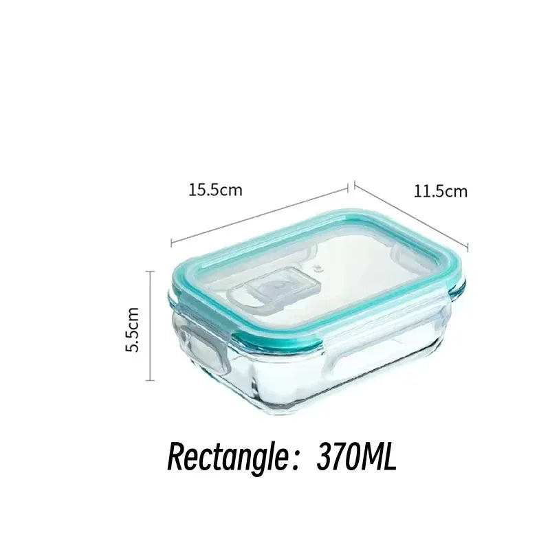 Glass Food Storage Side Dish Meal Prep Airtight Tupper Sealed Containers Preservation Kitchen Organizers Bento Lunch Box