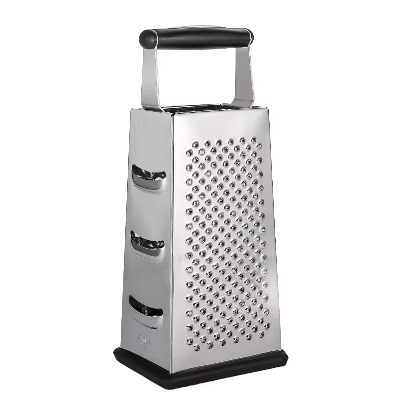 Stainless Steel Standing Cheese Grater Multi-Functional Vegetable and Fruit Slicer Cheese and Cheese Grater Four-Sided Melon