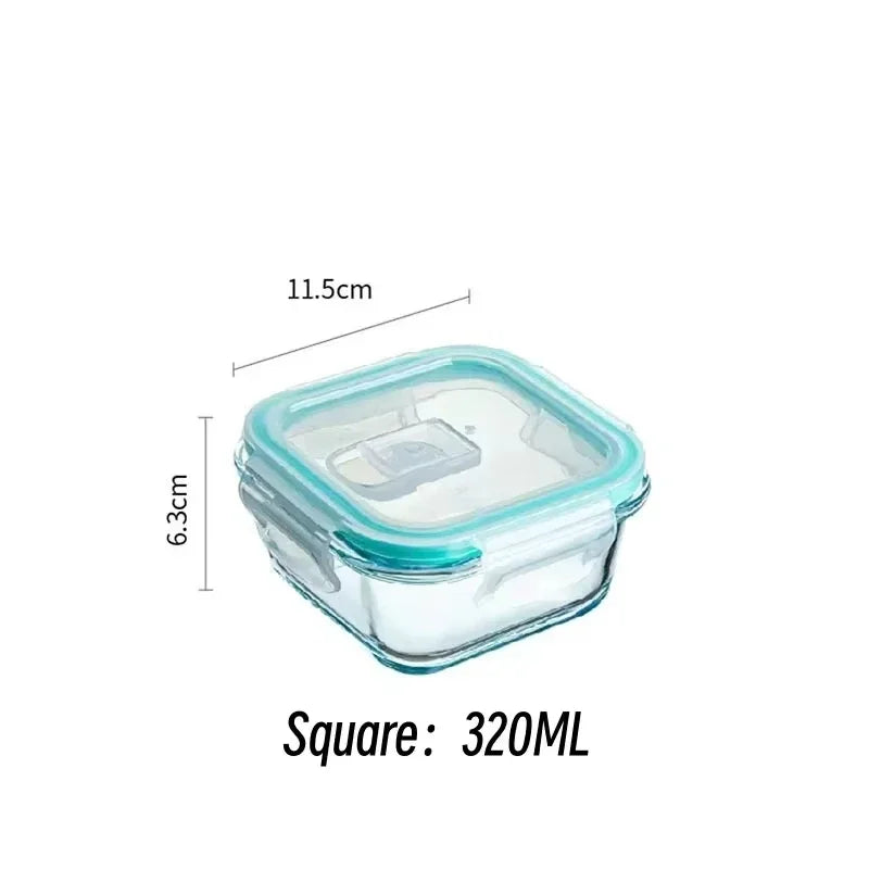 Glass Food Storage Side Dish Meal Prep Airtight Tupper Sealed Containers Preservation Kitchen Organizers Bento Lunch Box