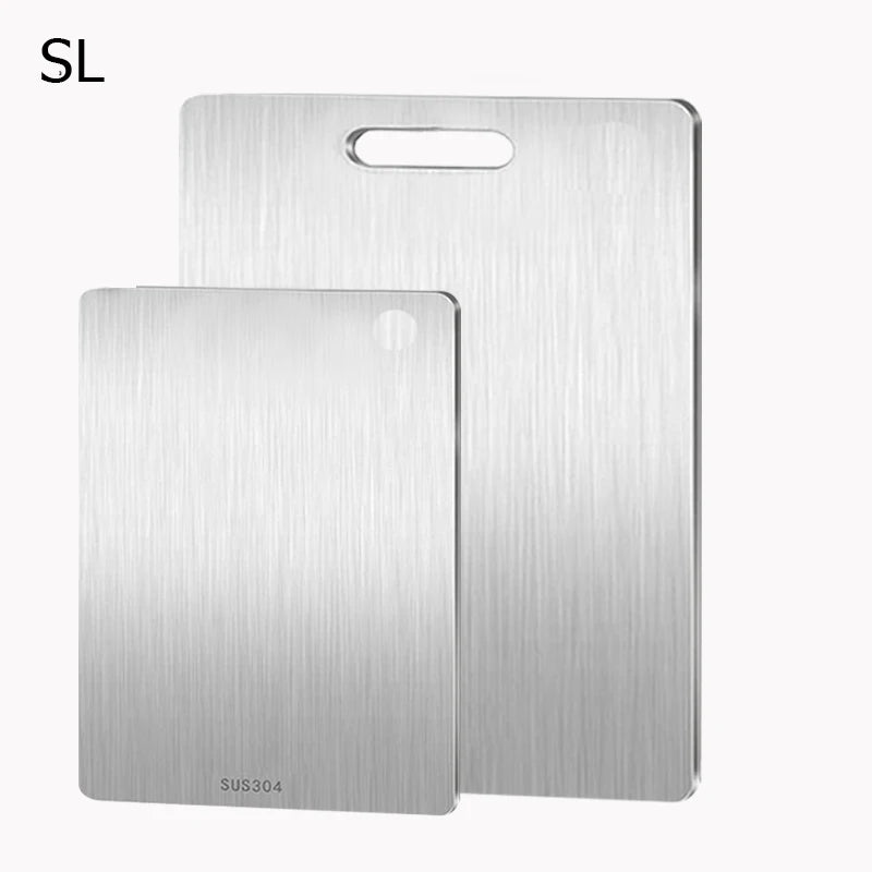1~3PCS Cutting Boards for Kitchen 304Stainless Steel Thickened Board Double Sided Food Grade Portable Fruit Meat Chopping