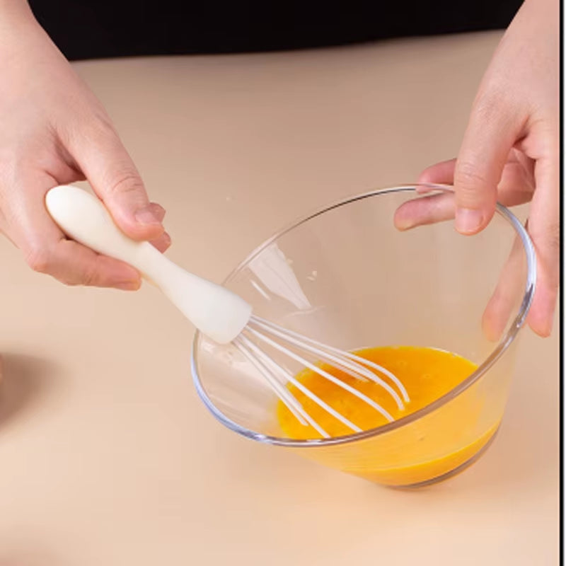 3 Pieces Baking Set Food Grade Silicone Heat Resistant Cream Scraper Egg Beater Grease Brush Kitchen Cake Baking Tools