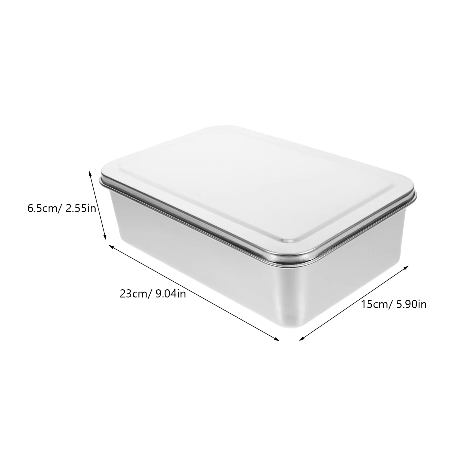 22X14X6 Inch Stainless Steel Rectangular Baking Tray with Lid Cake Pan for Metal Baking Pan Bread Cakes Desserts Pies Kitchen