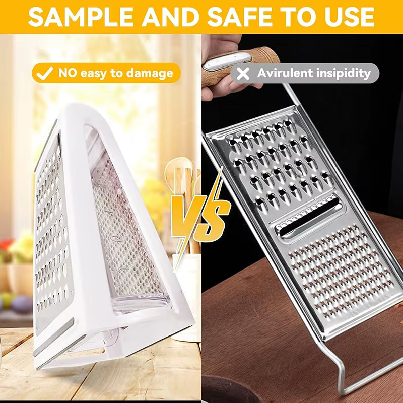 Double-Sided Blades Cheese Grater Multifunctional Vegetable Grater Chopper Stainless Steel Fruit Cutter Slicer Kitchen Gadgets