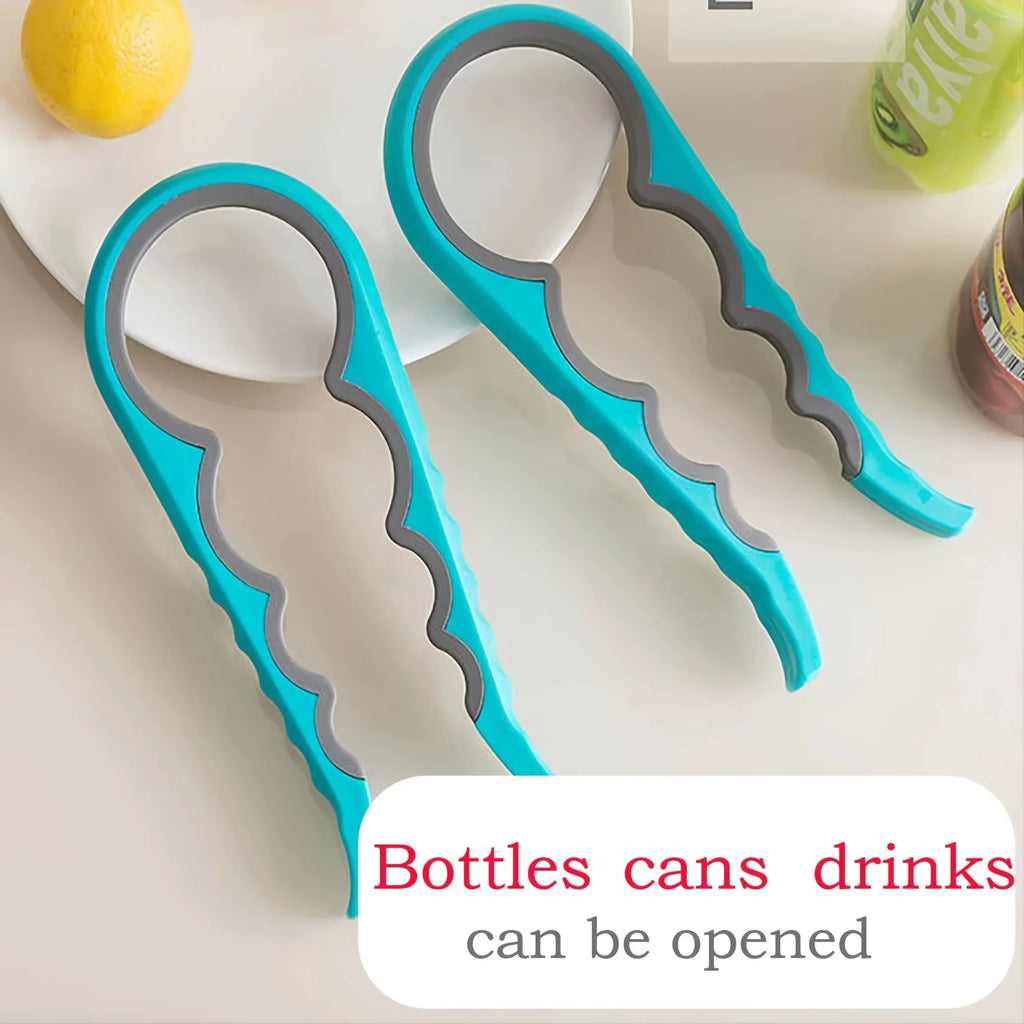 4 in 1, 1Pc Non-Slip Grip Multi-Purpose Can Opener for Beer Bottles and Home Kitchen Use