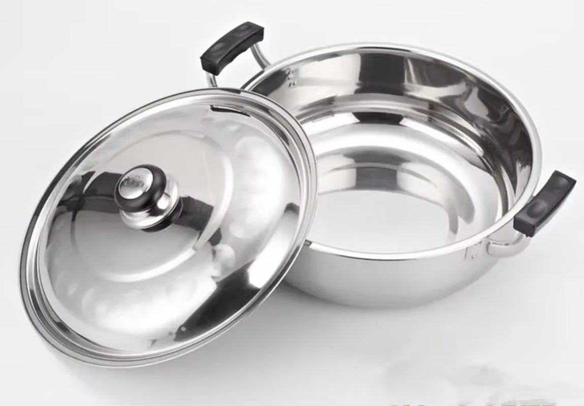 Stainless Steel Soup Pot Nonmagnetic Cooking Multi-Purpose Cookware Non Stick Pan General Use Kitchen Big Japanese Cooking Pot