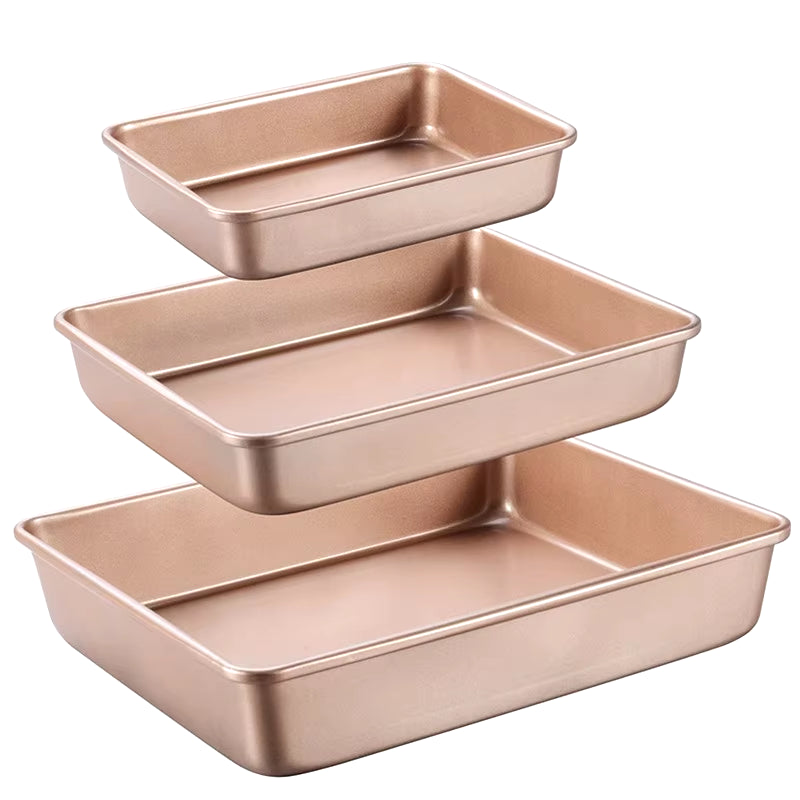 Deep Baking Pan Cookies Sheet Rectangular Jelly Roll Non Stick Carbon Steel Cake Metal Bakeware Biscuit Bread Loaf DIY Tools