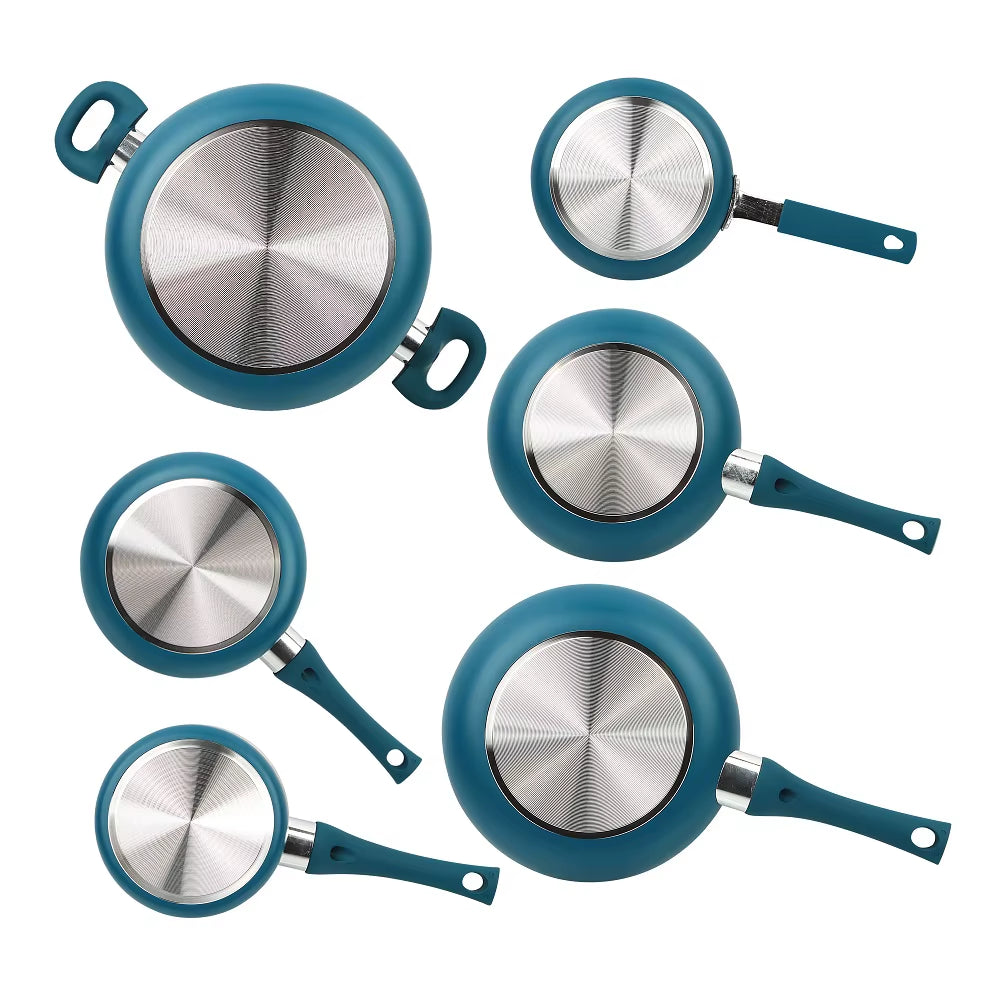 18 Piece Non-Stick Cookware Set, Red