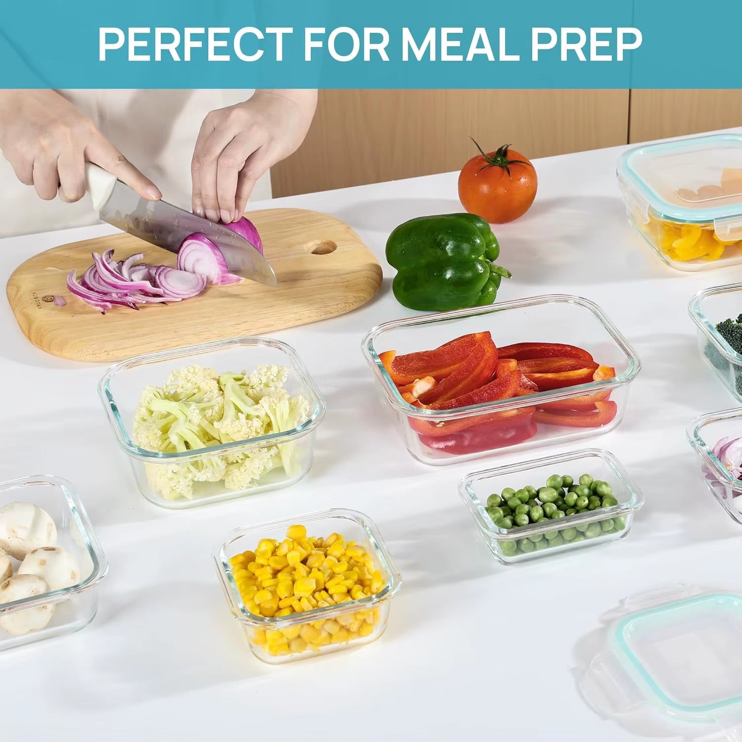 Glass Food Storage Side Dish Meal Prep Airtight Tupper Sealed Containers Preservation Kitchen Organizers Bento Lunch Box