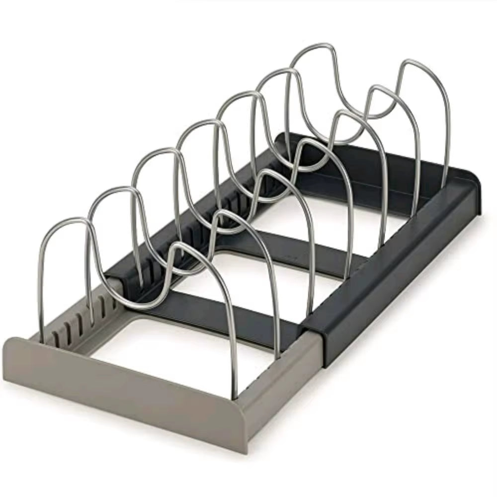Kitchenware Storage Rack, Countertop, Telescopic Pot Lid Rack, Kitchenware Storage Rack, Draining Dish, Telescopic Drawer