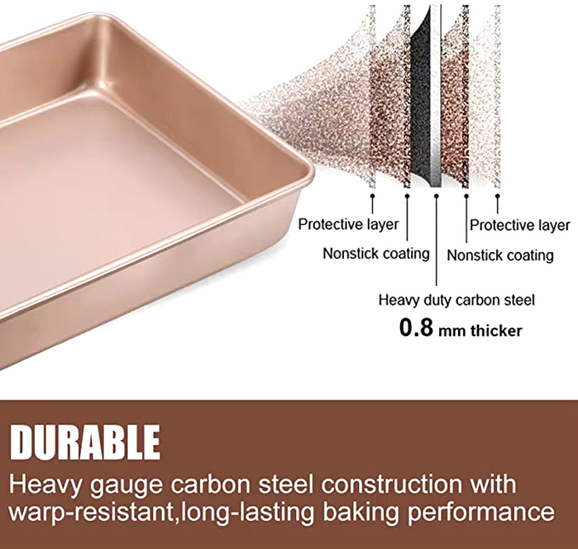 Deep Baking Pan Cookies Sheet Rectangular Jelly Roll Non Stick Carbon Steel Cake Metal Bakeware Biscuit Bread Loaf DIY Tools