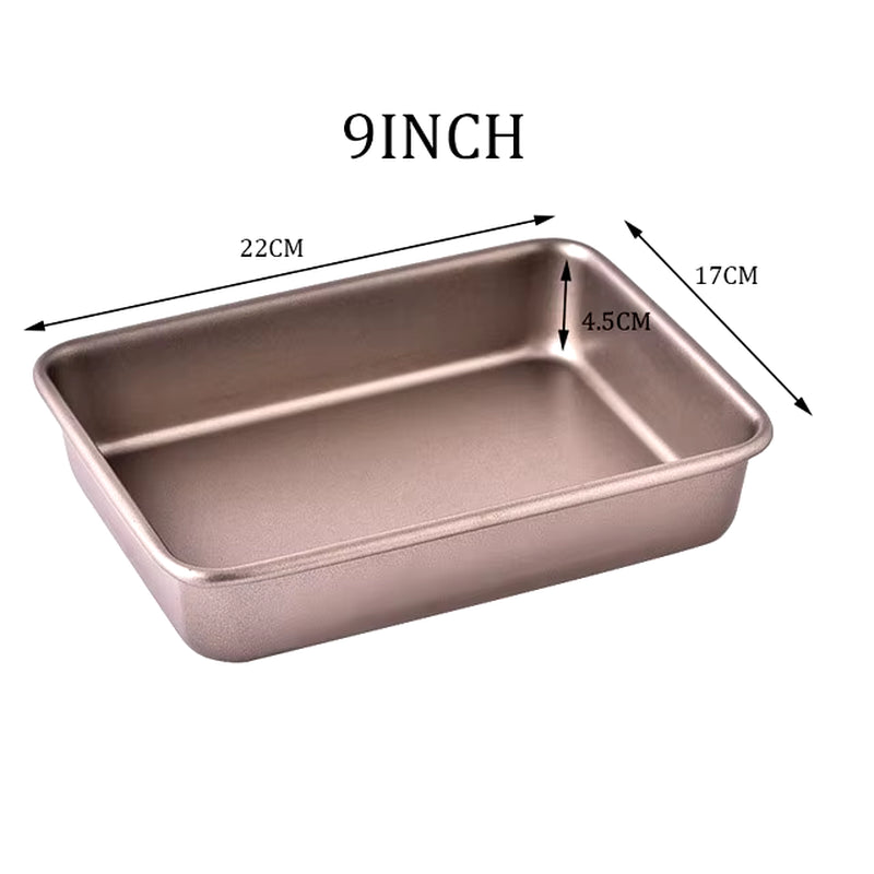 Deep Baking Pan Cookies Sheet Rectangular Jelly Roll Non Stick Carbon Steel Cake Metal Bakeware Biscuit Bread Loaf DIY Tools
