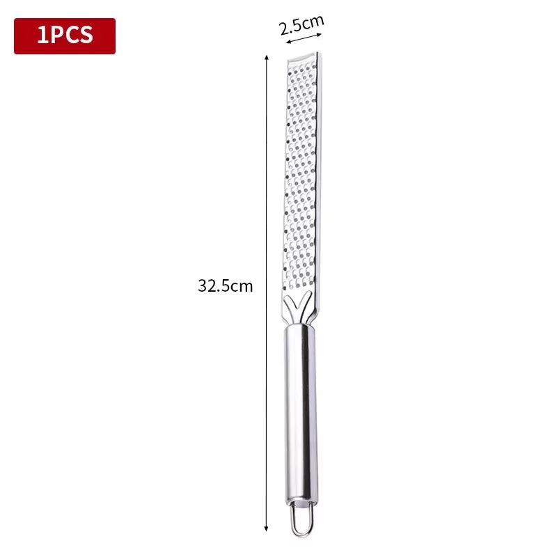 Stainless Steel Long Handle Cheese Grater Cheese Baking Cheese Grater Lemon Zest Grater Kitchen Gadget