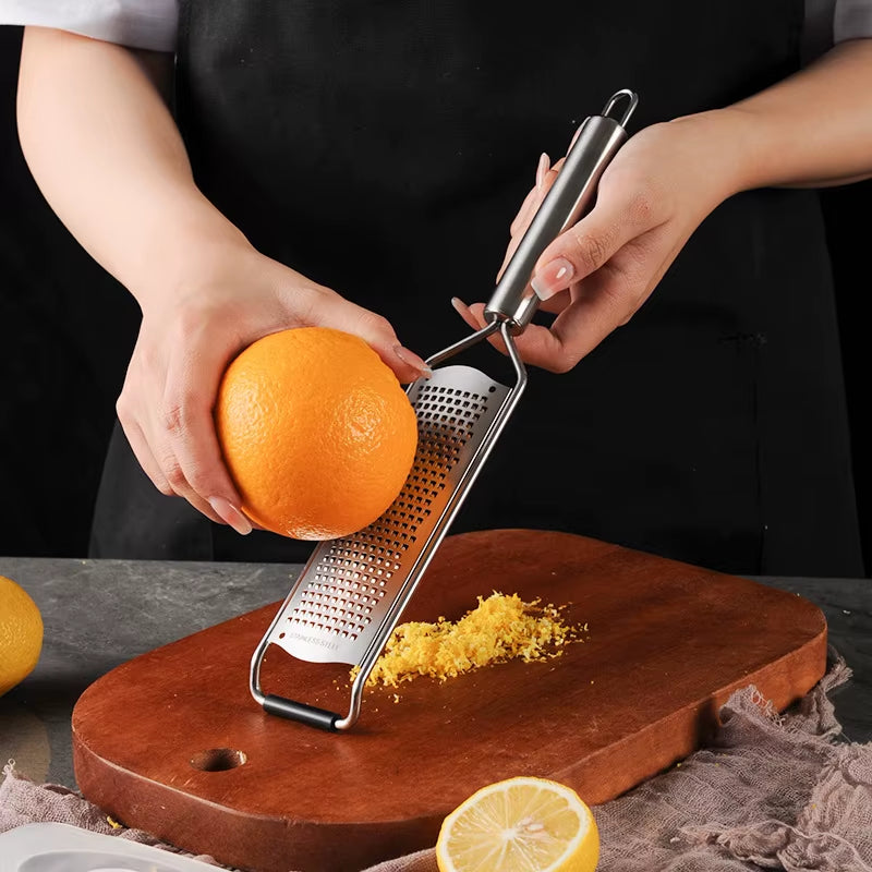304 Stainless Steel Tube Handle Cheese Grater Lemon Grater Shredder Kitchen Cheese Grater Kitchen Gadgets