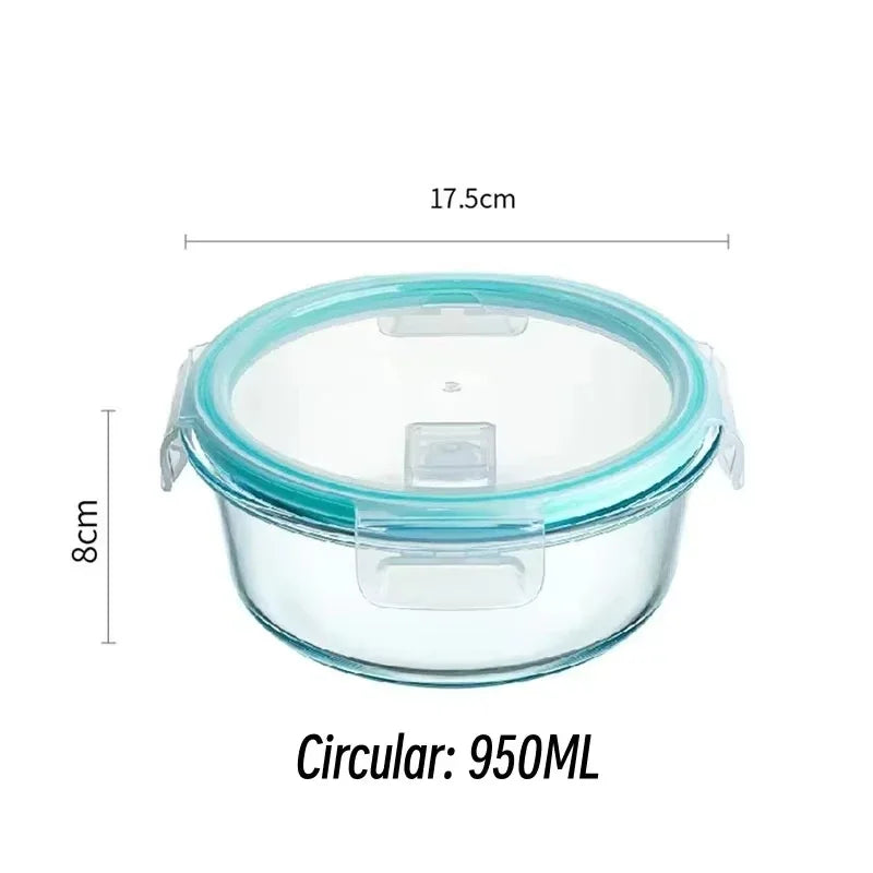 Glass Food Storage Side Dish Meal Prep Airtight Tupper Sealed Containers Preservation Kitchen Organizers Bento Lunch Box