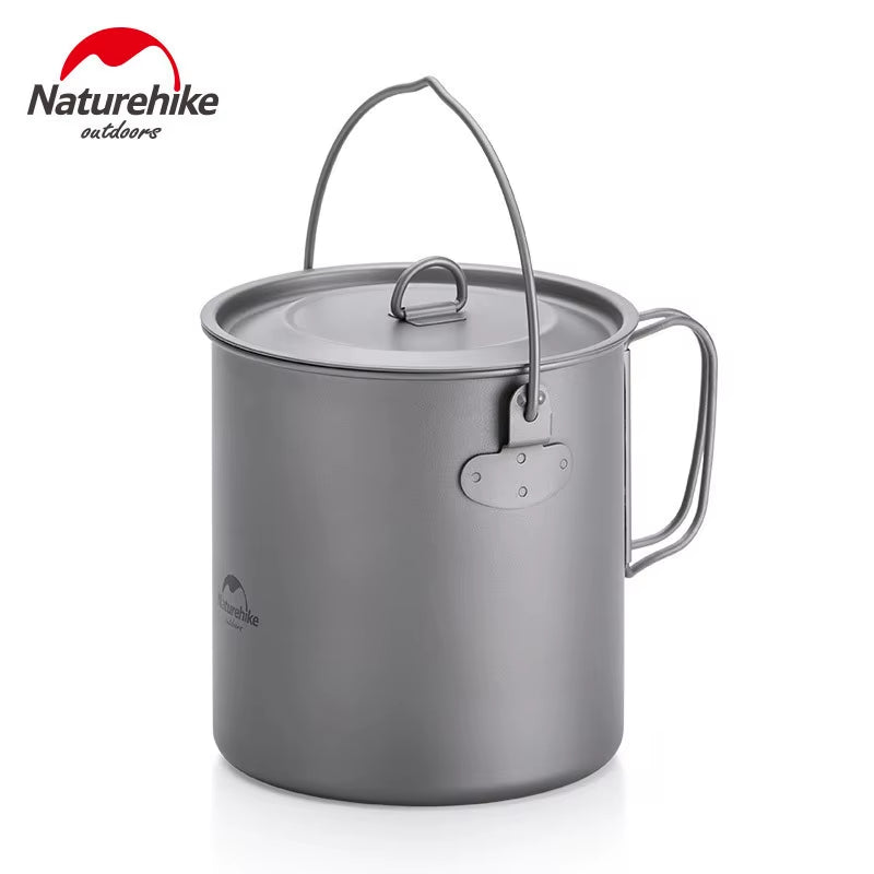 Ultralight Titanium Tableware Outdoor Picnic Camping Cookware Pot Pan Camping Cookware Frying Pan