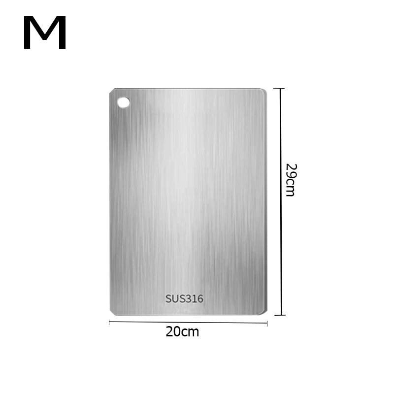 1~3PCS Cutting Boards for Kitchen 304Stainless Steel Thickened Board Double Sided Food Grade Portable Fruit Meat Chopping