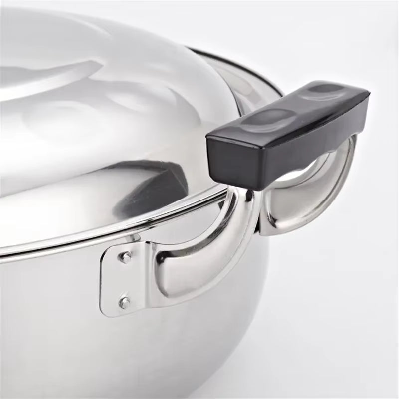 Stainless Steel Soup Pot Nonmagnetic Cooking Multi-Purpose Cookware Non Stick Pan General Use Kitchen Big Japanese Cooking Pot