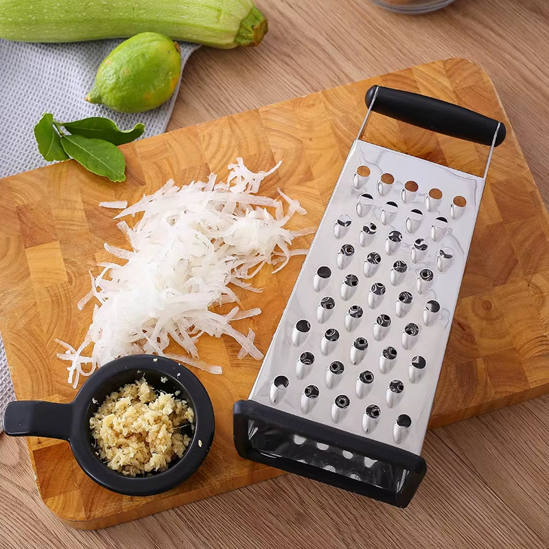 Stainless Steel Standing Cheese Grater Multi-Functional Vegetable and Fruit Slicer Cheese and Cheese Grater Four-Sided Melon