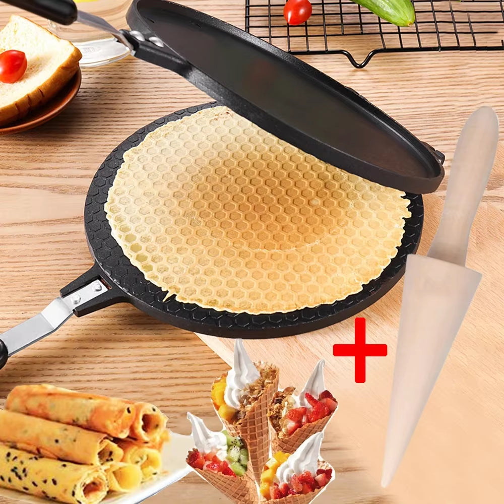 Egg Roll Mode Non-Stick Omelet Waffles for the Baking Pan Cake Aluminium Alloy Bakeware Crispy Machine Omelet Mold Bakeware Tool