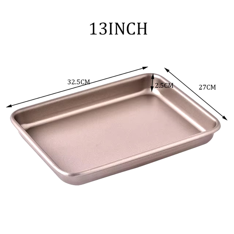 Deep Baking Pan Cookies Sheet Rectangular Jelly Roll Non Stick Carbon Steel Cake Metal Bakeware Biscuit Bread Loaf DIY Tools