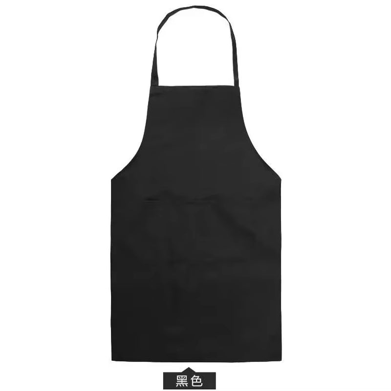Adjustable Cooking Apron Unisex Household Solid Color Chef Waiter Barbecue Hairdresser Adult Pocket Apron Kitchen Supplies Tool