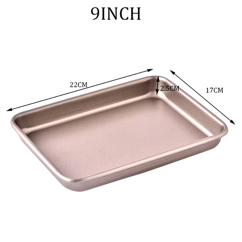 Deep Baking Pan Cookies Sheet Rectangular Jelly Roll Non Stick Carbon Steel Cake Metal Bakeware Biscuit Bread Loaf DIY Tools