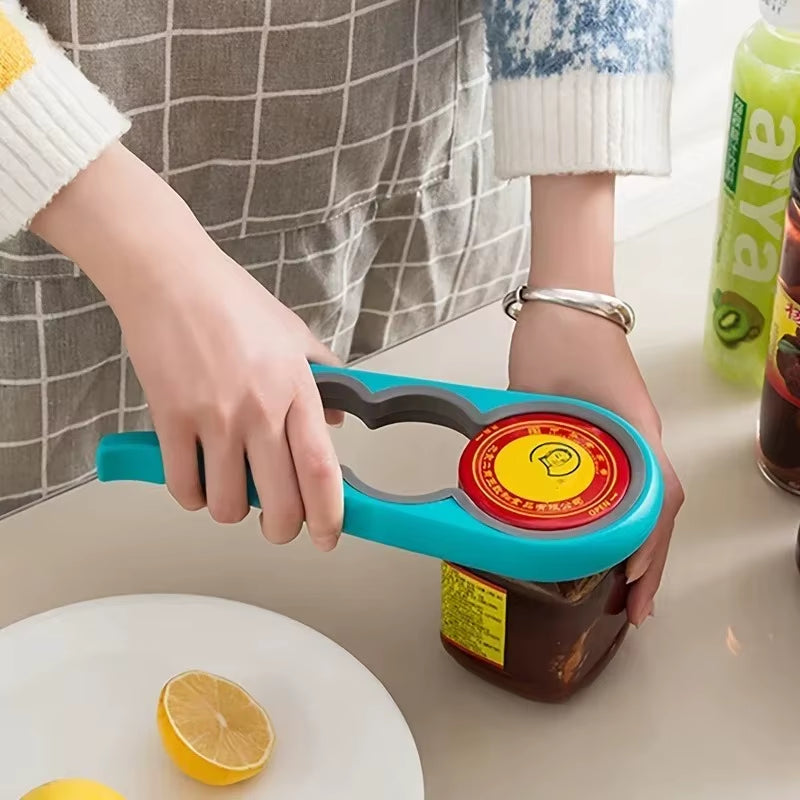 4 in 1, 1Pc Non-Slip Grip Multi-Purpose Can Opener for Beer Bottles and Home Kitchen Use