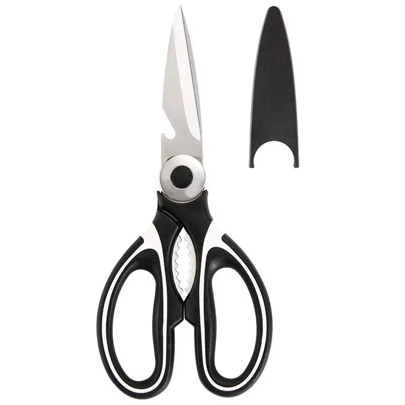 Smart Kitchen Shears with Cover Scissors Kitchen Gadgets Utility Heavy Duty Stainless Steel Kitchen Scissors