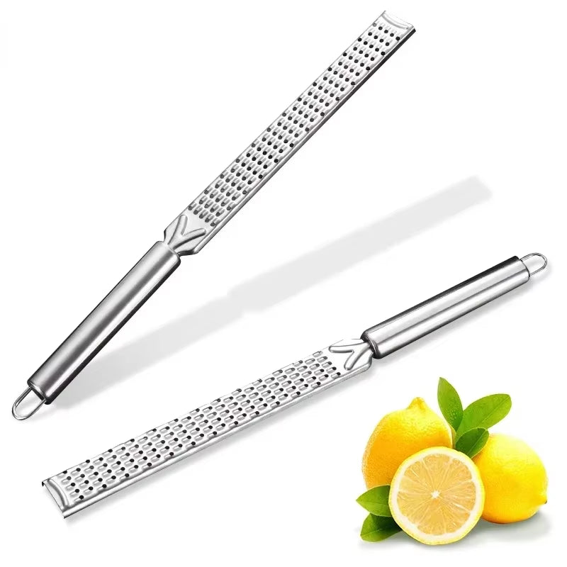 Stainless Steel Long Handle Cheese Grater Cheese Baking Cheese Grater Lemon Zest Grater Kitchen Gadget