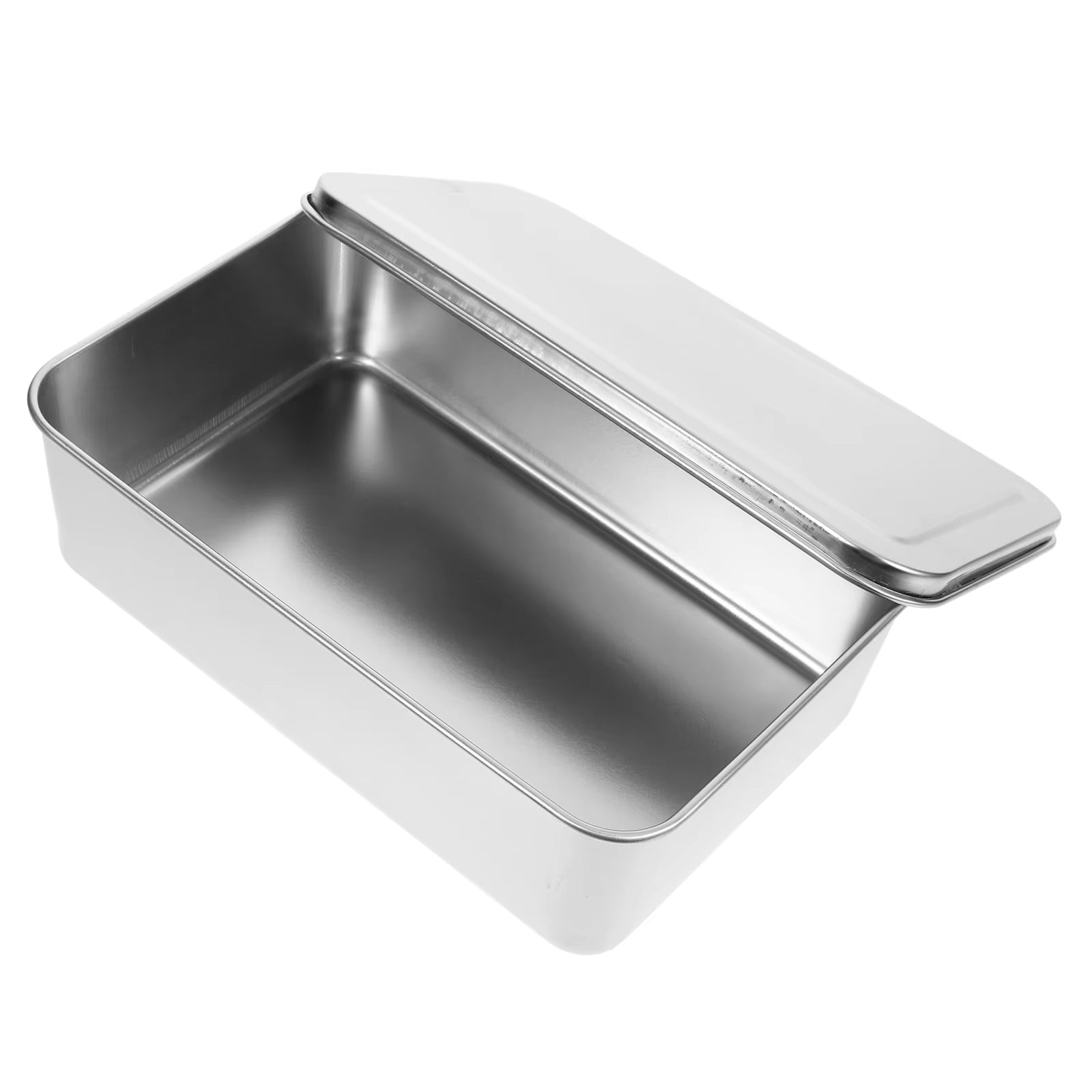 22X14X6 Inch Stainless Steel Rectangular Baking Tray with Lid Cake Pan for Metal Baking Pan Bread Cakes Desserts Pies Kitchen