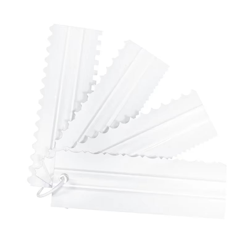 4Pcs/Set Plastic Double Sided Tooth Cake Scraper Pattern Cream Scraper DIY Baking Tools Baking Accessories
