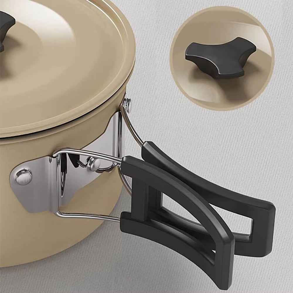 Outdoor Camping Cooker Set Outdoor Cookware Camping Cookware Wild Water Kettle Cooking Cooker Portable Set Pot Picnic Equipment