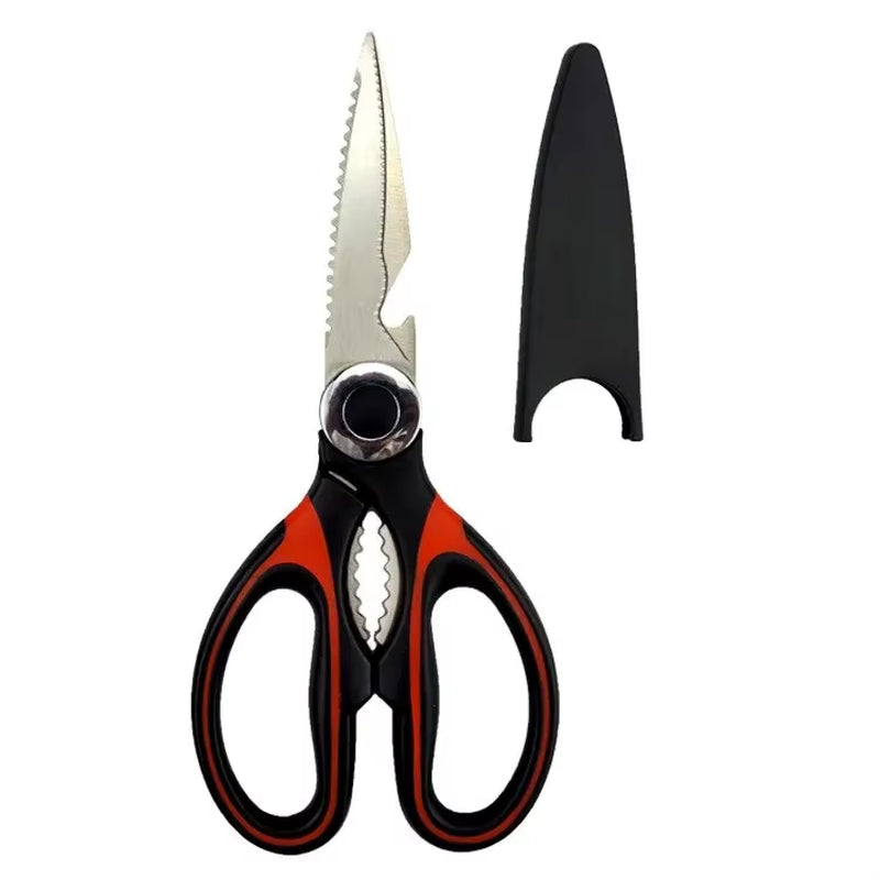 Smart Kitchen Shears with Cover Scissors Kitchen Gadgets Utility Heavy Duty Stainless Steel Kitchen Scissors